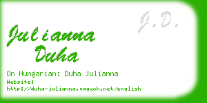 julianna duha business card